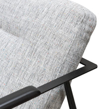 Load image into Gallery viewer, Boholt Armchair - Light Grey, Black Frame - Boho Bliss
