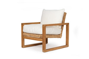 Cassie Armchair - White Cushions - Boho Bliss