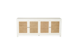 Charlie Four Door Sideboard - White - Boho Bliss