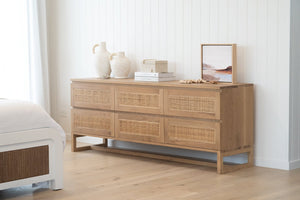 Clovelly Chest of Drawers - Six Drawer - Boho Bliss