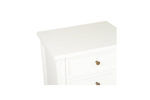 Hamilton Bedside Table - 3 Drawer White - Boho Bliss