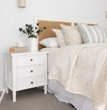 Load image into Gallery viewer, Hamilton Bedside Table - 3 Drawer White - Boho Bliss