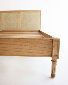 Hamilton Cane Bed - Weathered Oak - King - No End - Boho Bliss