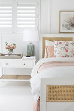 Load image into Gallery viewer, Hamilton Cane Bed - White - Queen - Boho Bliss
