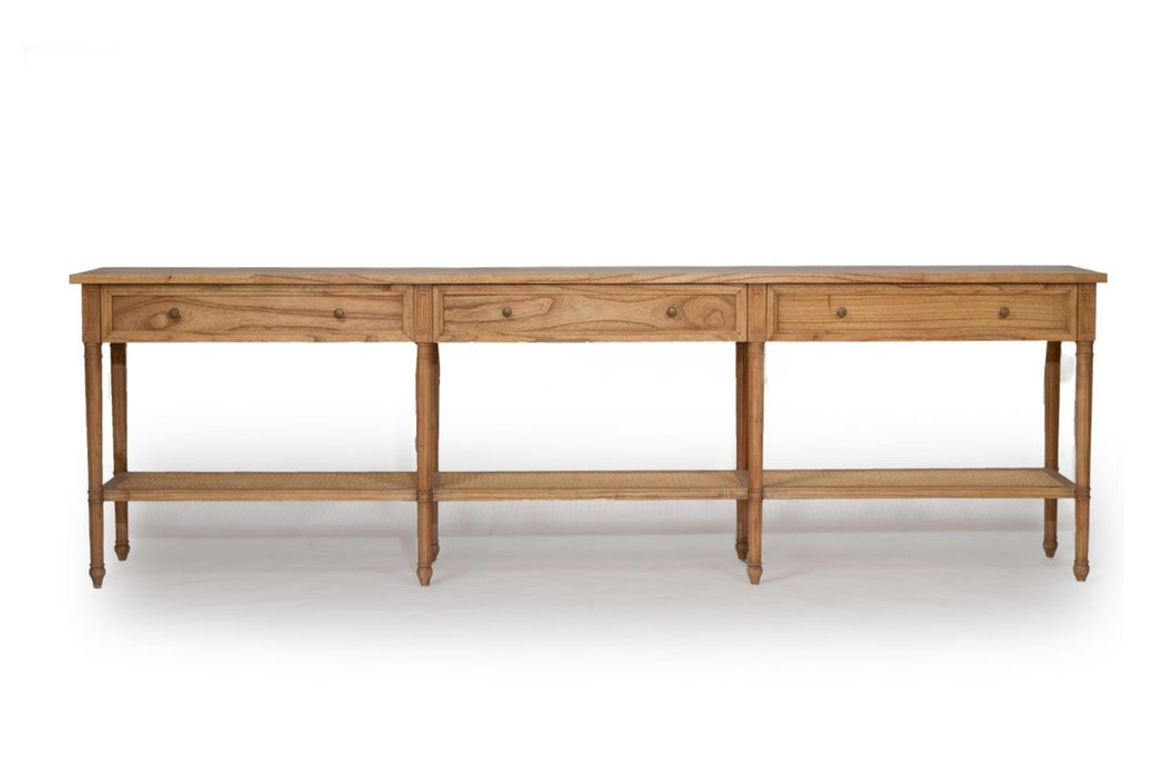 Hamilton Console Table - Weathered Oak - 280cm - Boho Bliss