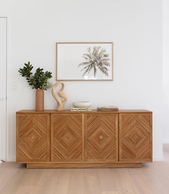 Hunter Four Door Sideboard - Natural - Boho Bliss