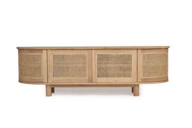 Iluka Entertainment Unit - 4 Door Round End - Natural - Boho Bliss