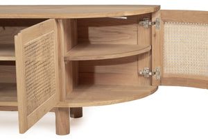 Iluka Entertainment Unit - 4 Door Round End - Natural - Boho Bliss