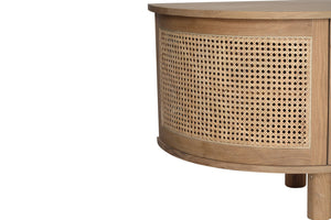 Iluka Entertainment Unit - 6 Door Round End - Natural - Boho Bliss