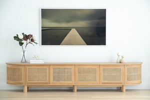 Iluka Entertainment Unit - 6 Door Round End - Natural - Boho Bliss