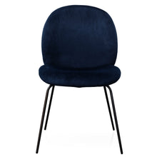 Load image into Gallery viewer, Pebble Dining Chair - Navy Velvet - Boho Bliss