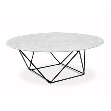 Robin Marble Coffee Table 1m - Black Frame - Boho Bliss