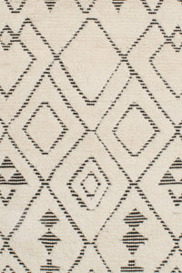 Sahara Diamond Rug 160x230 - Ivory/Charcoal - Boho Bliss