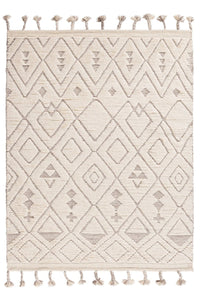 Sahara Diamond Rug 250x300 - Ivory/Taupe - Boho Bliss