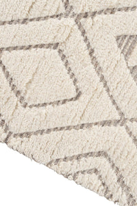 Sahara Diamond Rug 250x350 - Ivory/Taupe - Boho Bliss