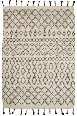 Sahara Trellis Rug 160x230 - Ivory/Charcoal - Boho Bliss
