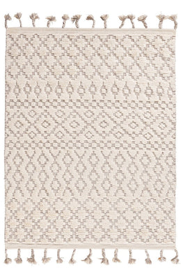 Sahara Trellis Rug 300x400 - Ivory/Taupe - Boho Bliss