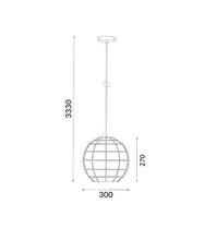 Load image into Gallery viewer, Armos Tiled Ellipse Pendant - Matt White - Boho Bliss