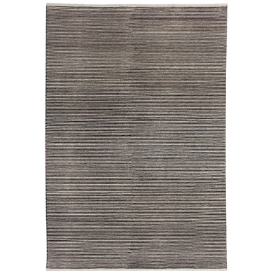 Bohemian Ribbed Rug 250x300 - Charcoal - Boho Bliss