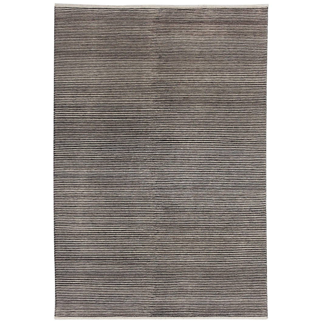 Bohemian Ribbed Rug 350x450 - Charcoal - Boho Bliss