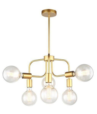 Hexon Modern Abstract Pendant Light - Matt Gold - Boho Bliss