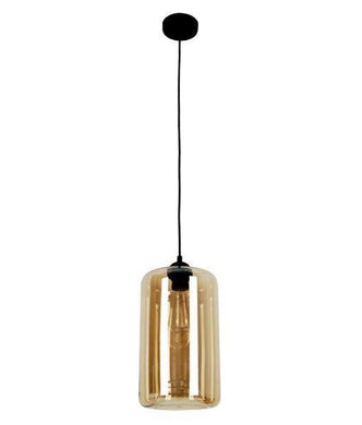 Masine Oblong Pendant Light - Amber Glass - Boho Bliss